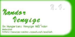 nandor venyige business card